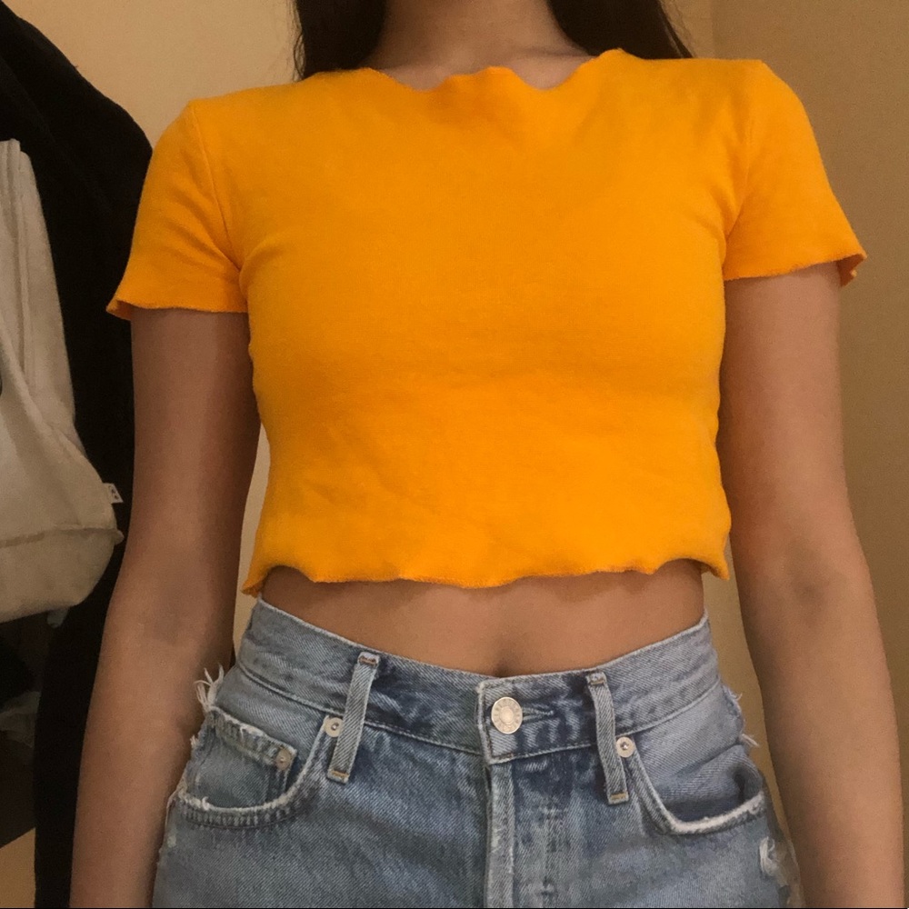 Orange crop top